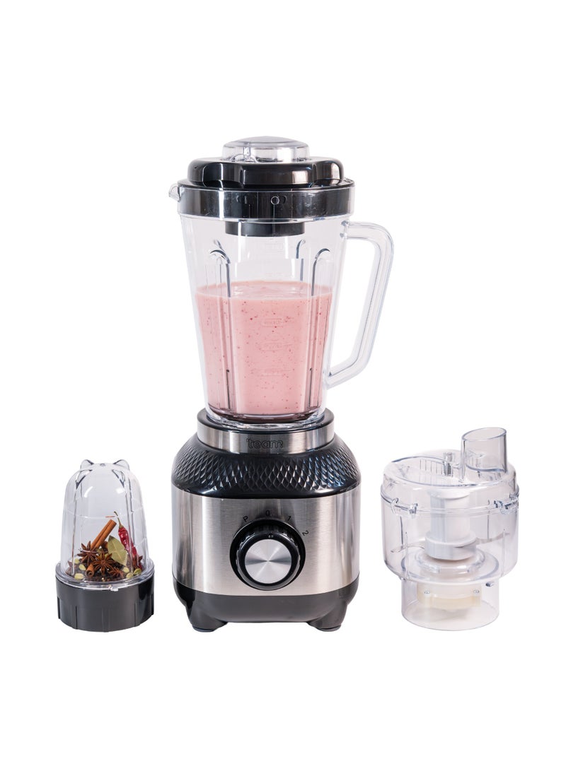 تيم TEAM Blender, 600W High-Performance Copper Motor, 1.8L Jar, 2-Speed with Pulse, Stainless Steel Blades, Dry & Wet Grinding Attachments - Image 1